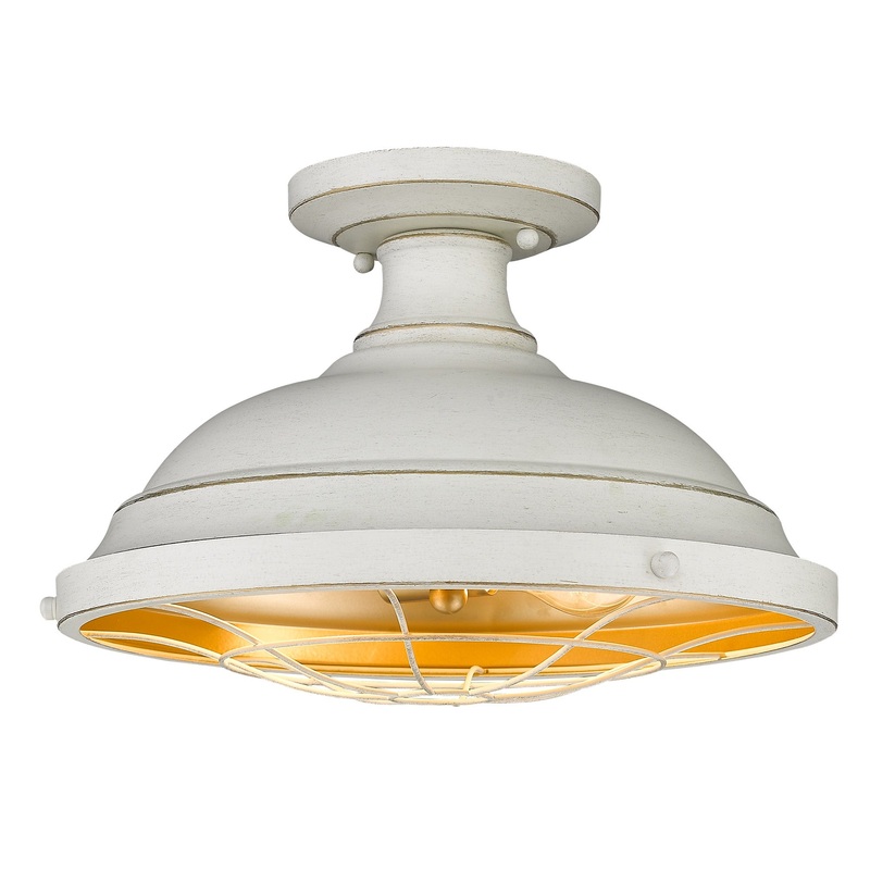 Bartlett Semi-Flush in French White
