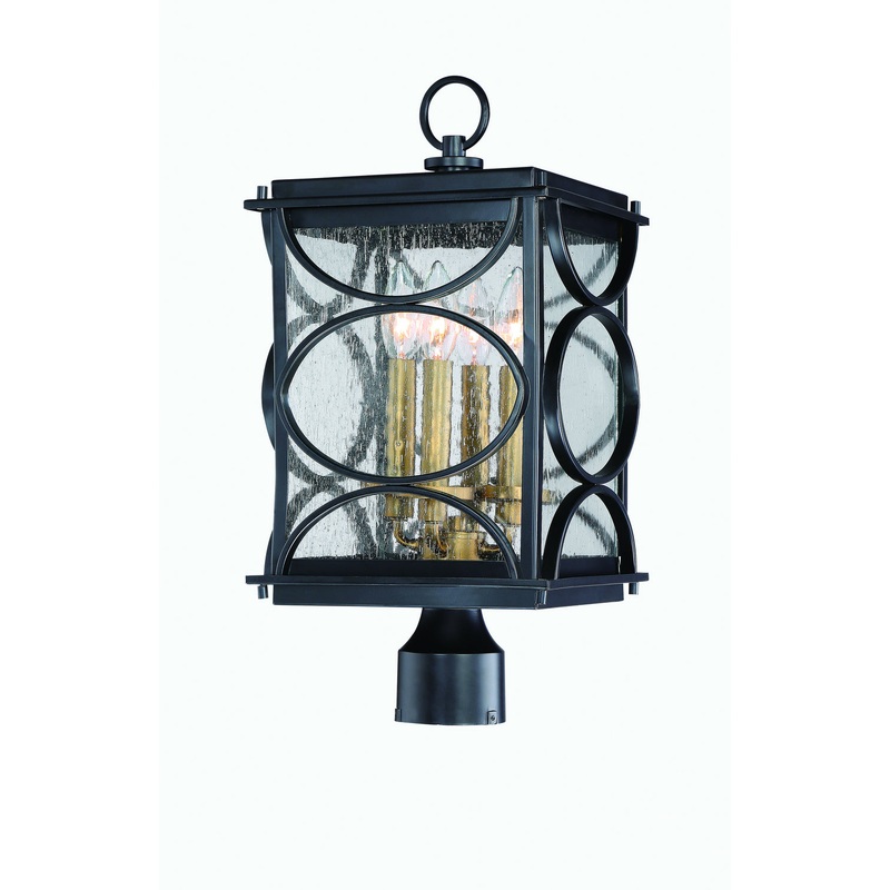 Craftmade ZA1915-MNPAB Hamilton Four Light Post Mount Midnight/Patina Aged Brass (Discontinued)