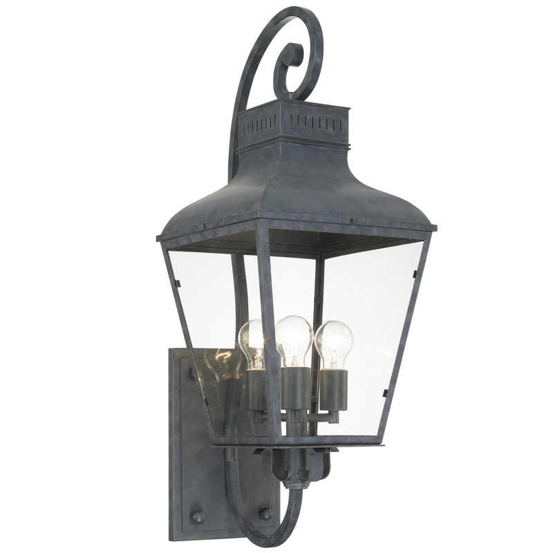 Crystorama DUM-9803-GE Dumont Three Light Outdoor Wall Sconce Graphite