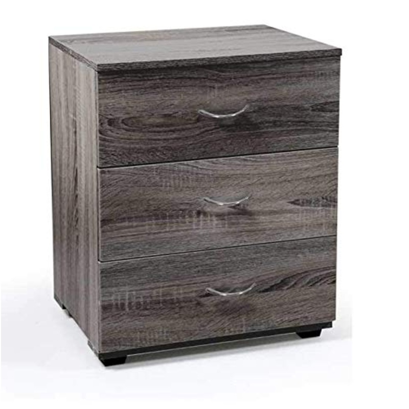 GICOS IMPORT EXPORT SRL Mobile Comodino com Gaia in Legno con 3 cassetti Colore weng 50 * 40 * 64 cm PUR-769108