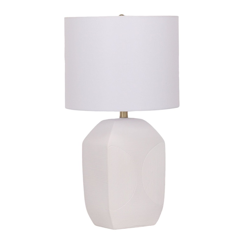 Gio 26″H Textured Ceramic Table Lamp White