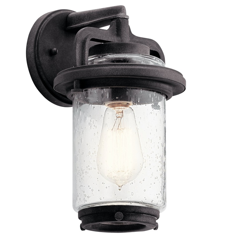 Kichler 49864WZC One Light Outdoor Wall Mount, Weathered Zinc