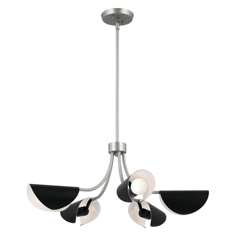 Kichler 52558SN Five Light Chandelier/Semi Flush, Satin Nickel