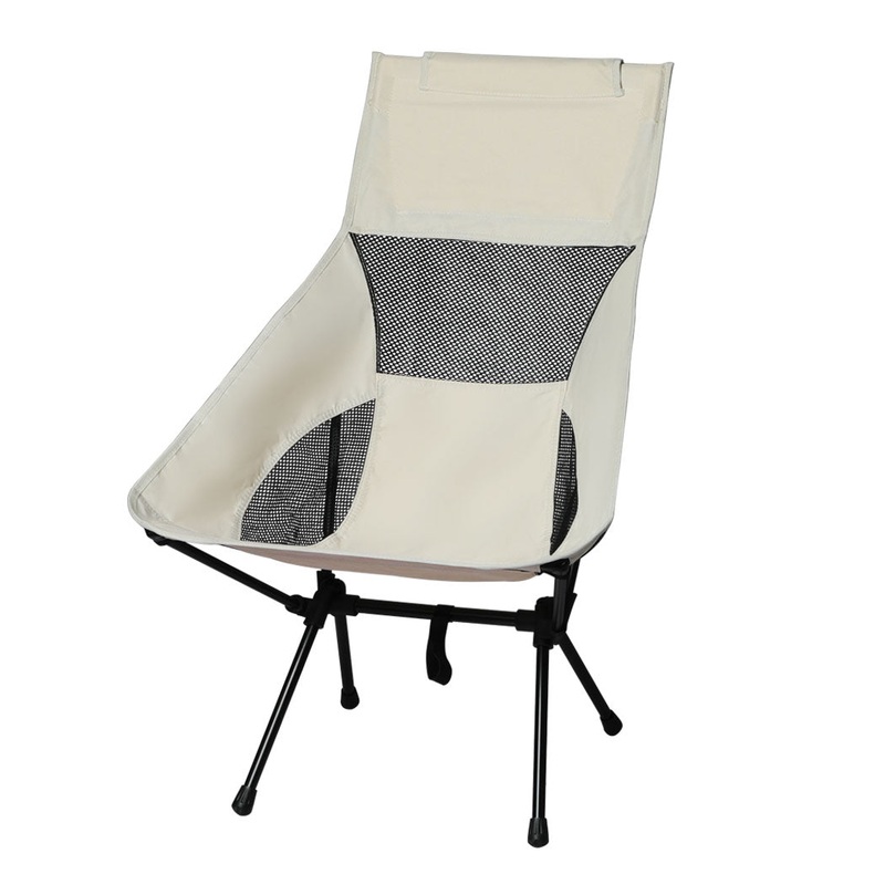 Levede Camping Chair Folding Outdoor Large Beige
