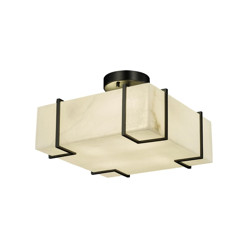 Madrid 4-Light Semi Flush Mount Matte Black