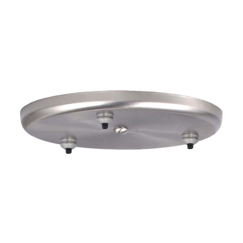 Three Light Bar Canopy from the Canopies & Accessories Collection in Satin Nickel Finish by Besa