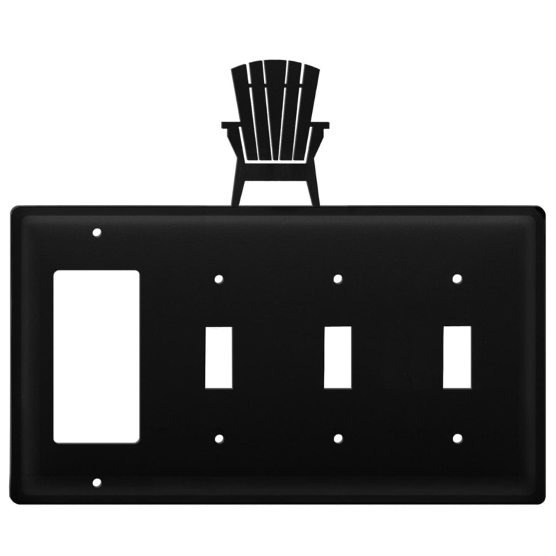 Village Wrought Iron EGSSS-119 Quad Adirondack Single GFI and Triple Switch Cover CUSTOM Product
