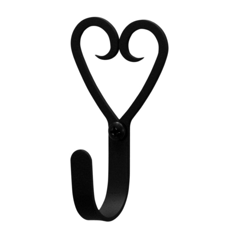 Village Wrought Iron WH-51-XS Heart Wall Hook Extra Small