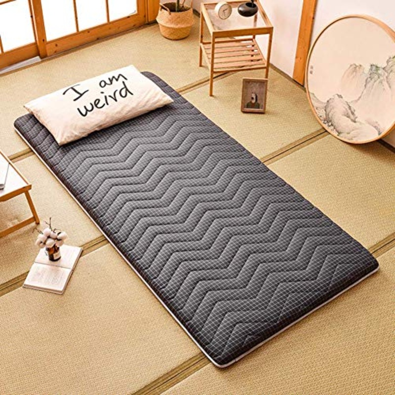 Z&HA Tatami Tappetino, 5 cm di Spessore Tappetino futon MattressTopper Tradizionale Giapponese futon ispessite Queen Size Standard Dimensione Dorm,E,90×190 cm