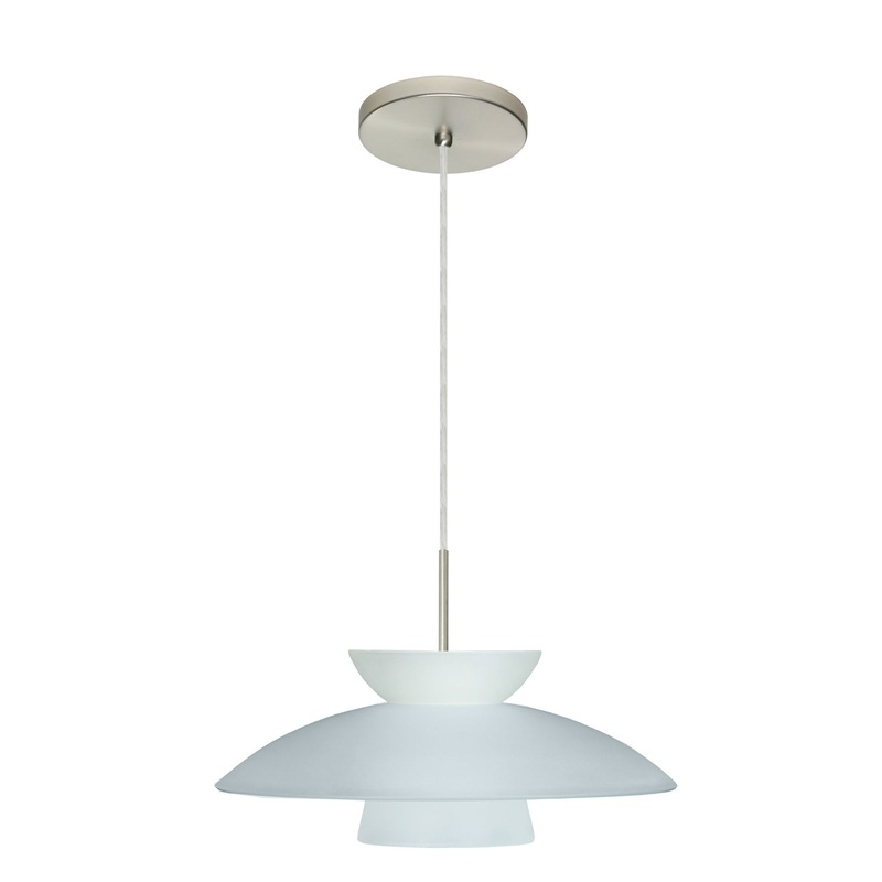 Besa 1JT-451325-LED-SN Trilo One Light Pendant Satin Nickel
