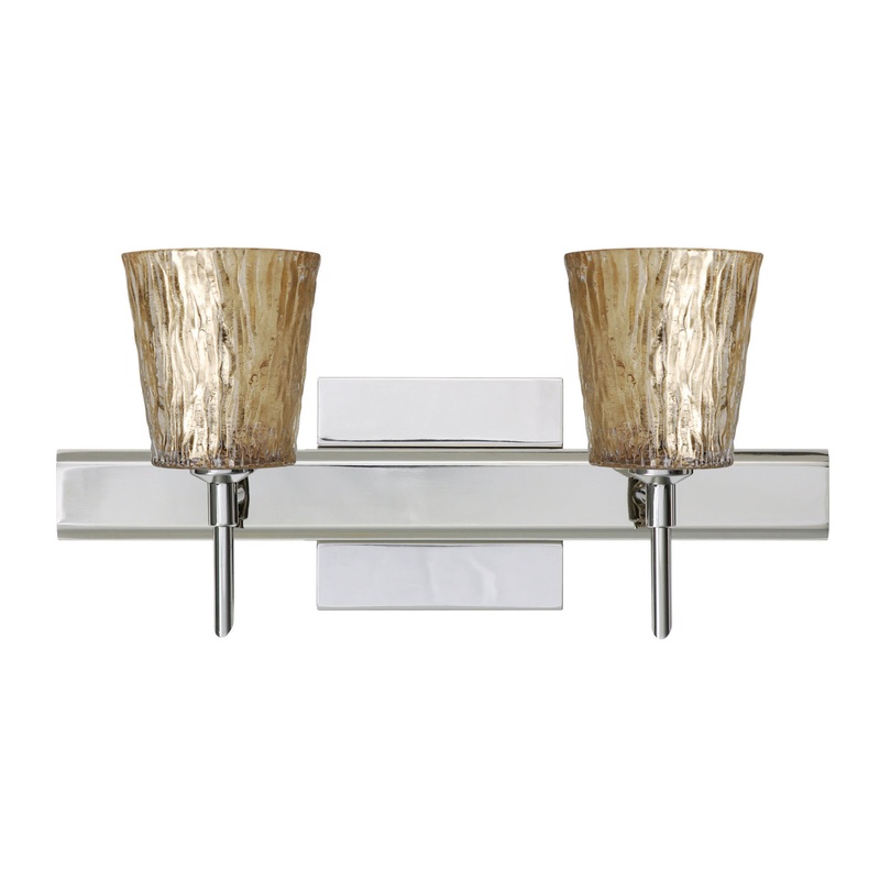 Besa 2SW-5125GF-CR-SQ Nico Two Light Wall Sconce Chrome (Discontinued)