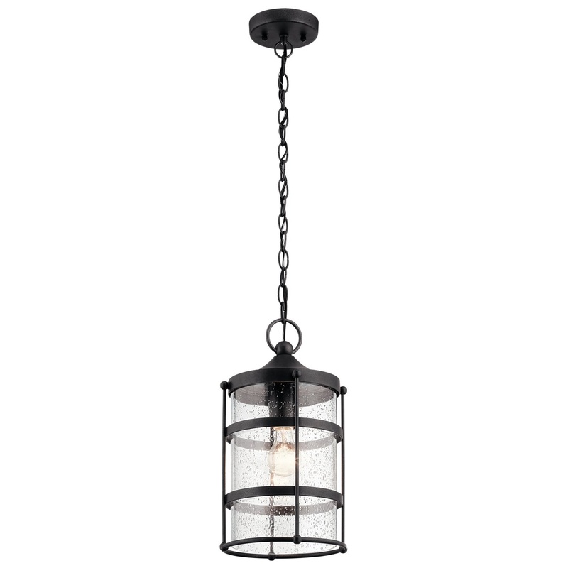 Kichler 49964AVI One Light Outdoor Pendant, Anvil Iron