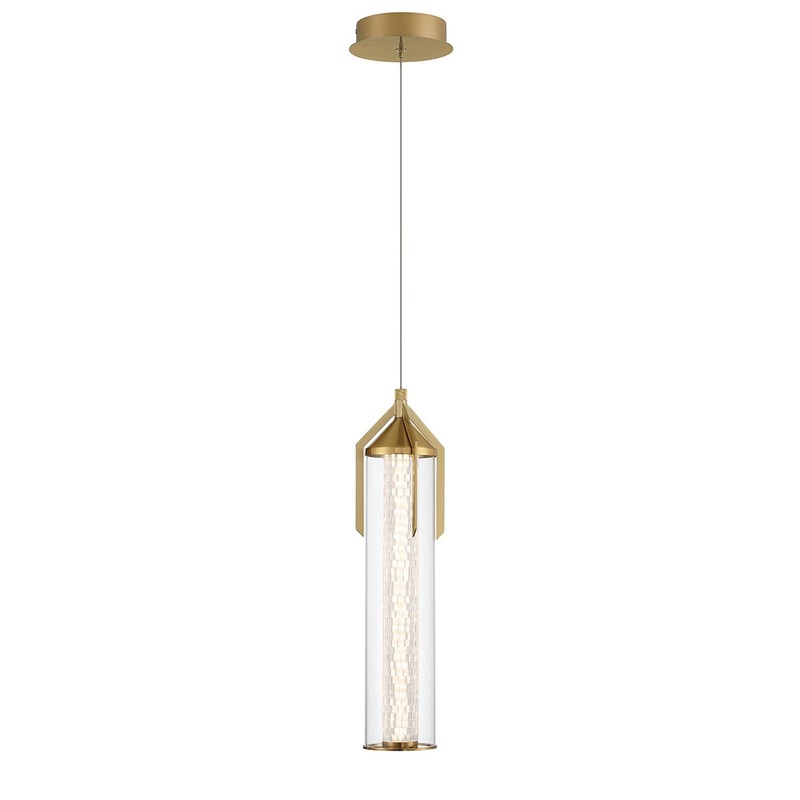 LED Pendant from the Espada Collection in Gold Finish by Eurofase
