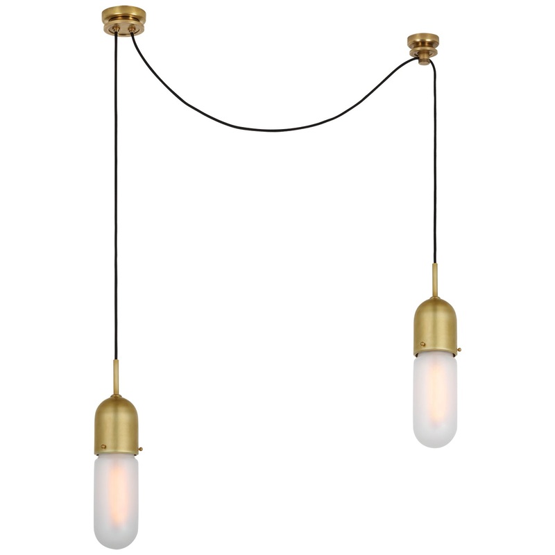 LED Pendant from the Junio Collection in Hand-Rubbed Antique Brass Finish by Visual Comfort Signature
