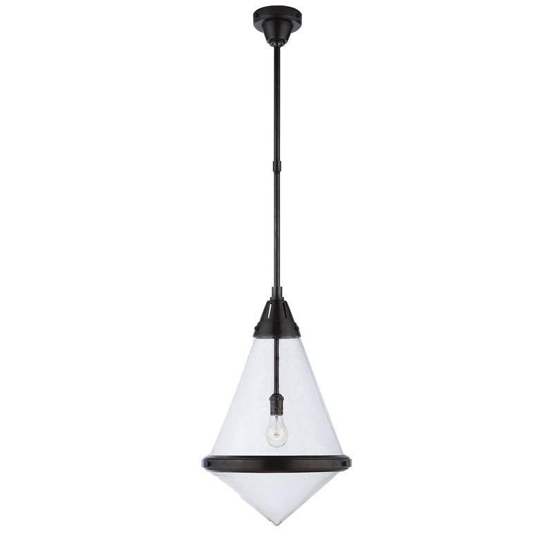 One Light Pendant from the Gale Collection in Bronze Finish by Visual Comfort Signature