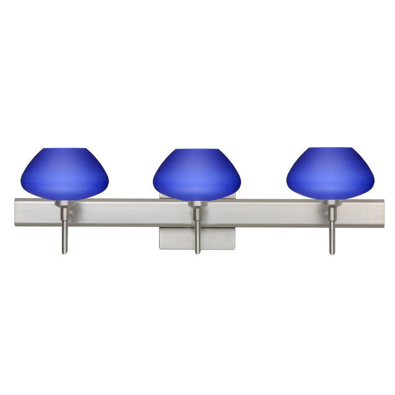 Three Light Wall Sconce from the Peri Collection in Satin Nickel Finish by Besa
