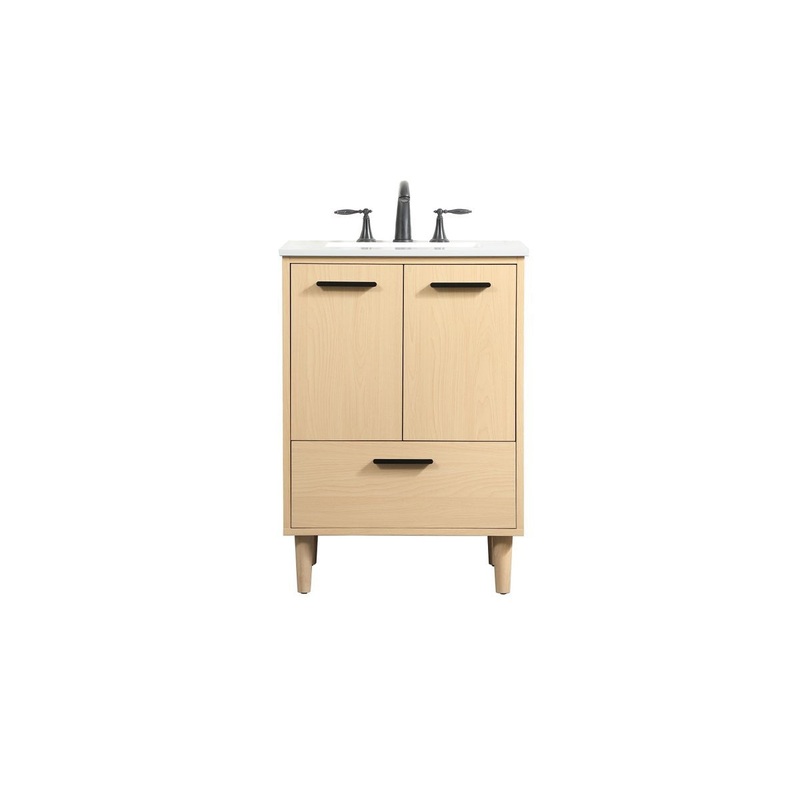 Vanity Sink Set from the Baldwin Collection in Maple Finish by Elegant Lighting