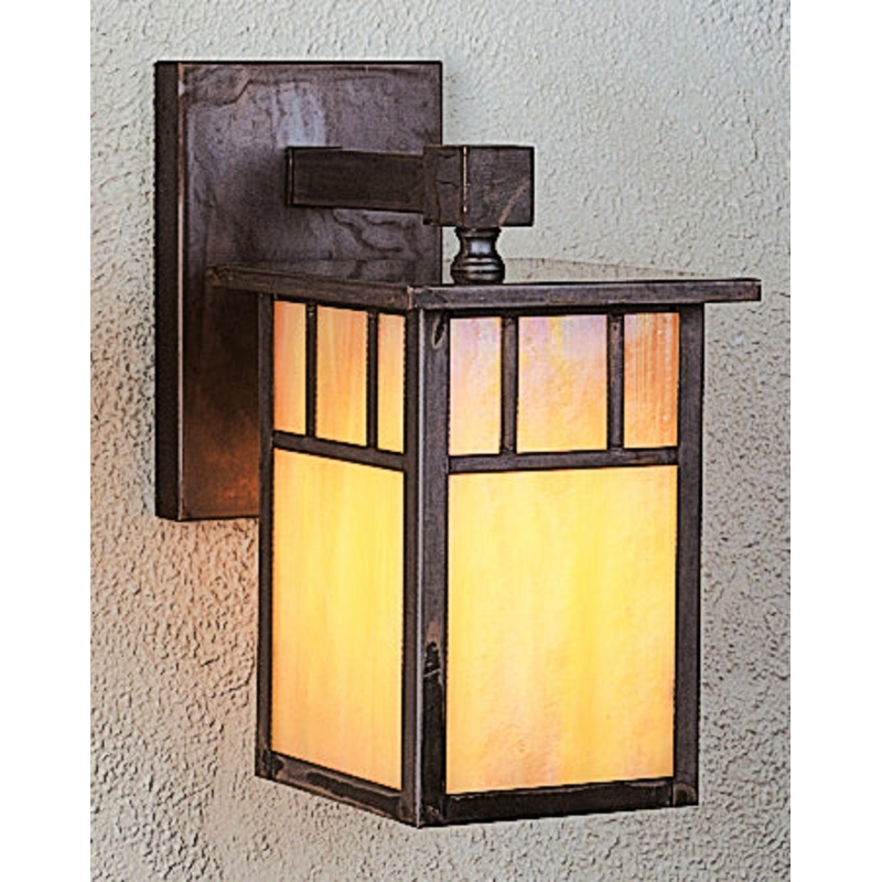 Arroyo HB-4LWDTGW-MB Huntington One Light Wall Mount Mission Brown