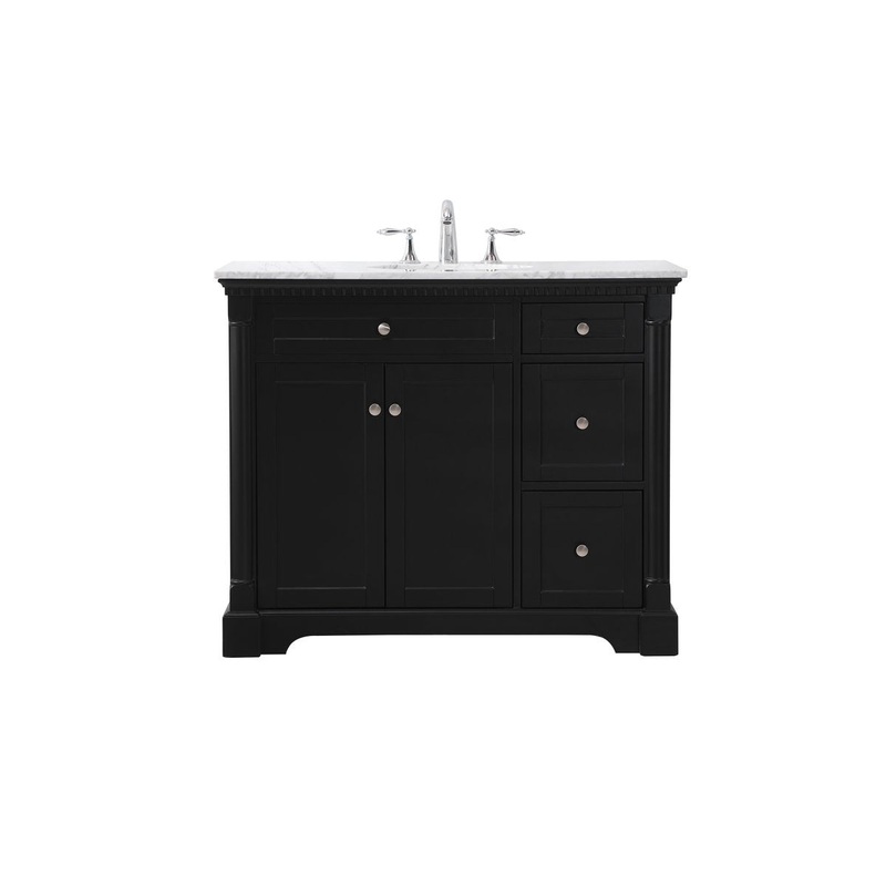 Bathroom Vanity Set from the Clarence Collection in Black Finish by Elegant Lighting