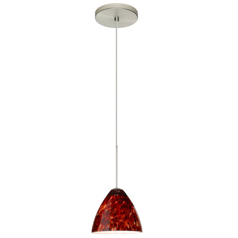 Besa 1XT-177941-LED-SN Mia One Light Pendant Satin Nickel (Discontinued)