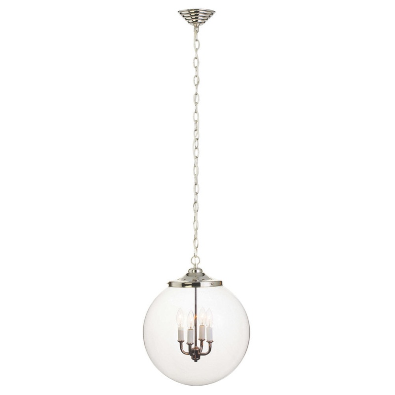 Chandelier from the Kilo Collection in Polished Nickel Finish by Stone Lighting