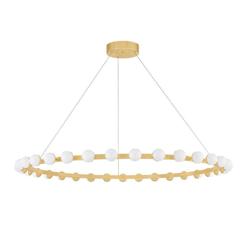 Corbett Lighting 484-60-VB Linus LED Chandelier Vintage Brass