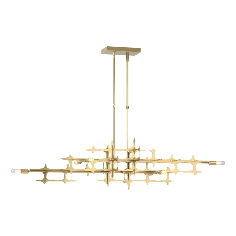 Grid Pendant Modern Brass