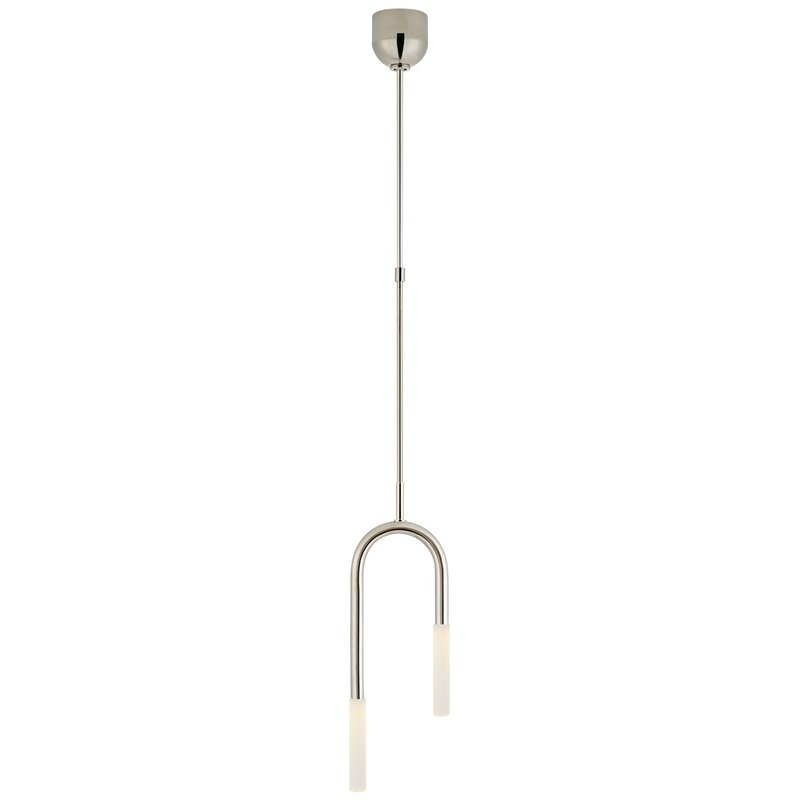 LED Pendant from the Rousseau Collection in Polished Nickel Finish by Visual Comfort Signature