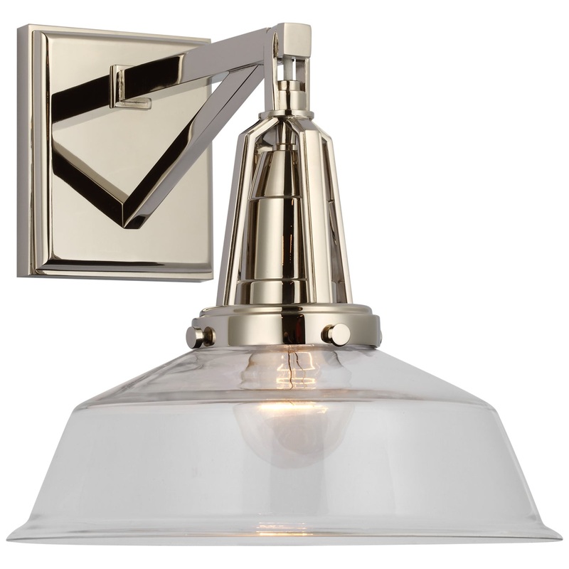 LED Wall Sconce from the Layton Collection in Polished Nickel Finish by Visual Comfort Signature