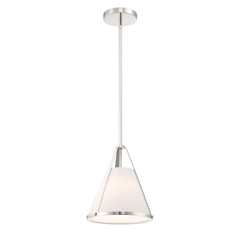 One Light Pendant from the Fulton Collection in Polished Nickel Finish by Crystorama