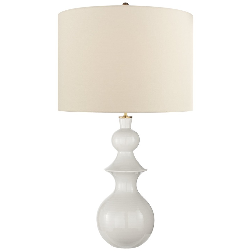 One Light Table Lamp from the Saxon Collection in New White Finish by Visual Comfort Signature