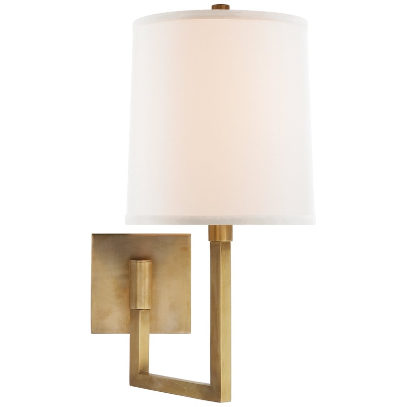 One Light Wall Sconce from the Aspect Collection in Soft Brass Finish by Visual Comfort Signature