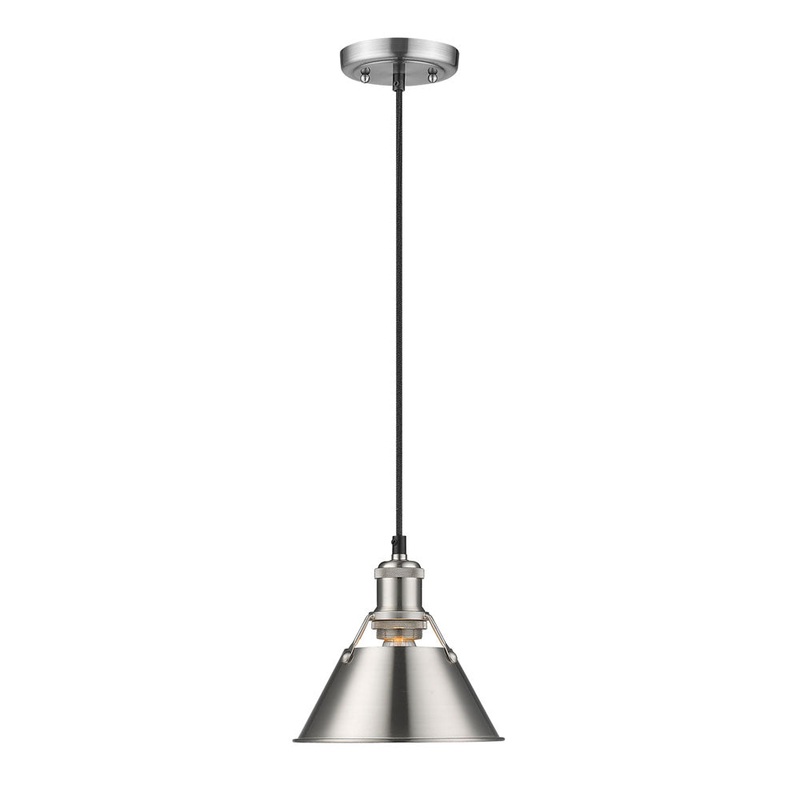 Orwell PW Mini Pendant – 7″ in Pewter with Pewter Shade