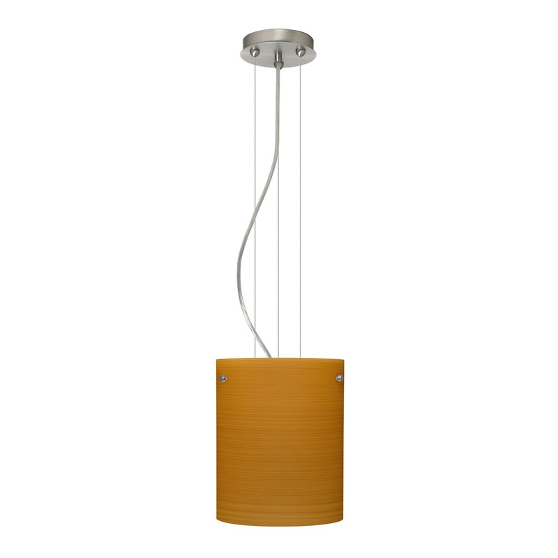 Besa 1KG-4006OK-SN Tamburo One Light Pendant Satin Nickel