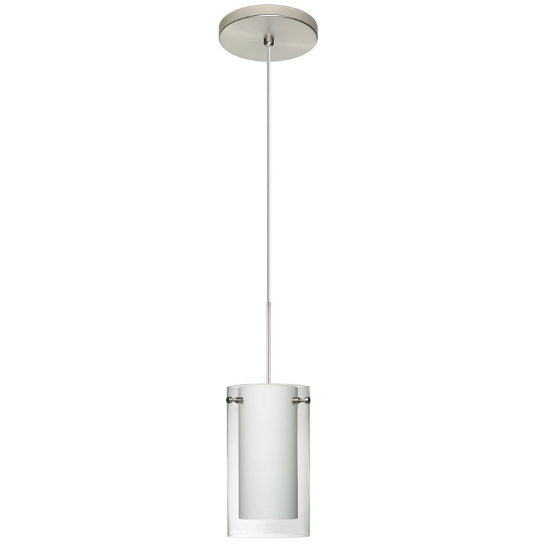 Besa 1XT-C44007-LED-SN Pahu One Light Pendant Satin Nickel