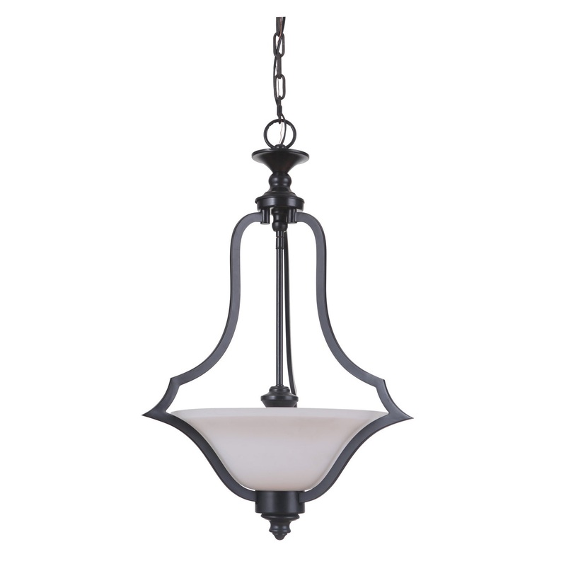 Craftmade 40243-MBK Gabriella Three Light Pendant Matte Black (Discontinued)