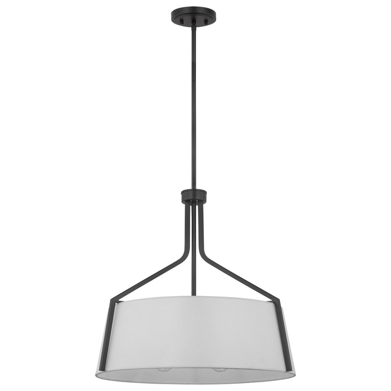 Four Light Pendant from the Livingston Collection in Matte Black Finish by Nuvo Lighting
