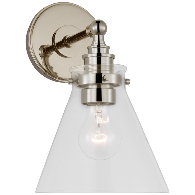 LED Wall Sconce from the Parkington Collection in Polished Nickel Finish by Visual Comfort Signature