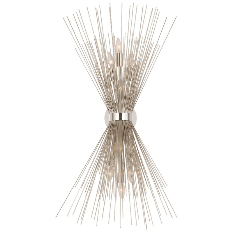 LED Wall Sconce from the Strada Collection in Polished Nickel Finish by Visual Comfort Signature