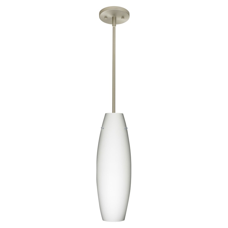 One Light Pendant from the Tara Collection in Satin Nickel Finish by Besa