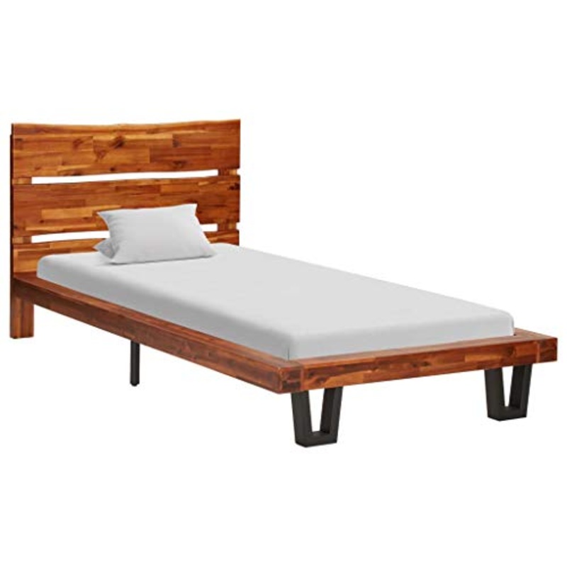 SKM Giroletto con Bordi Vivi in Legno Massello di Acacia 90 cm