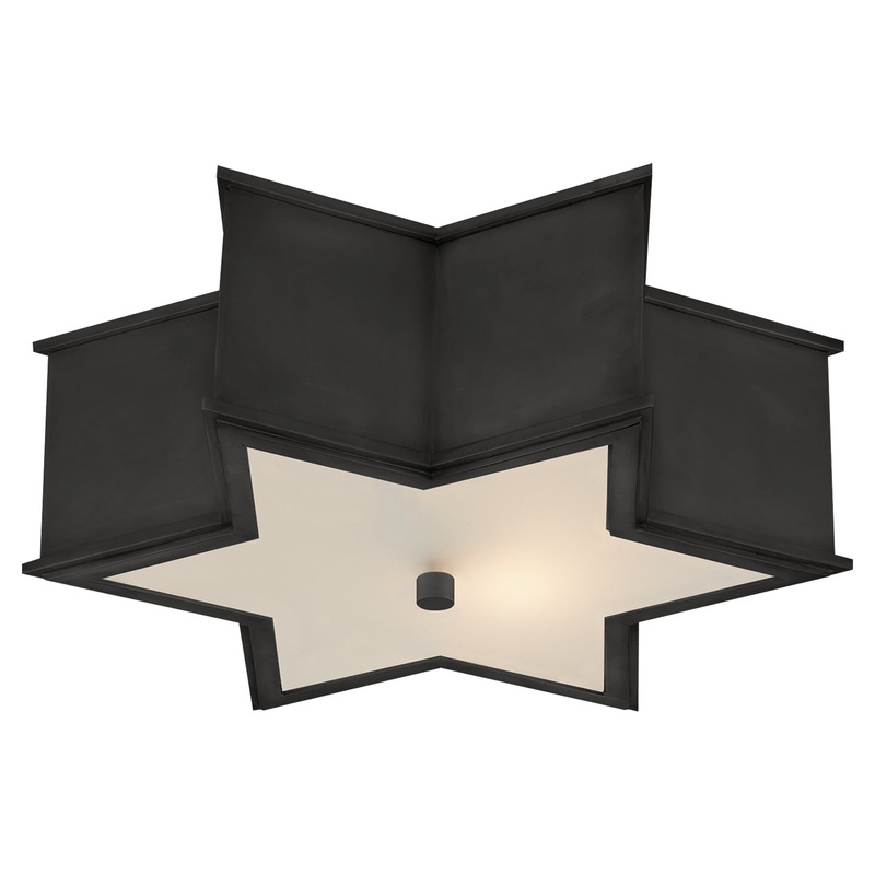 Three Light Flush Mount from the Sophia Collection in Gun Metal Finish by Visual Comfort Signature