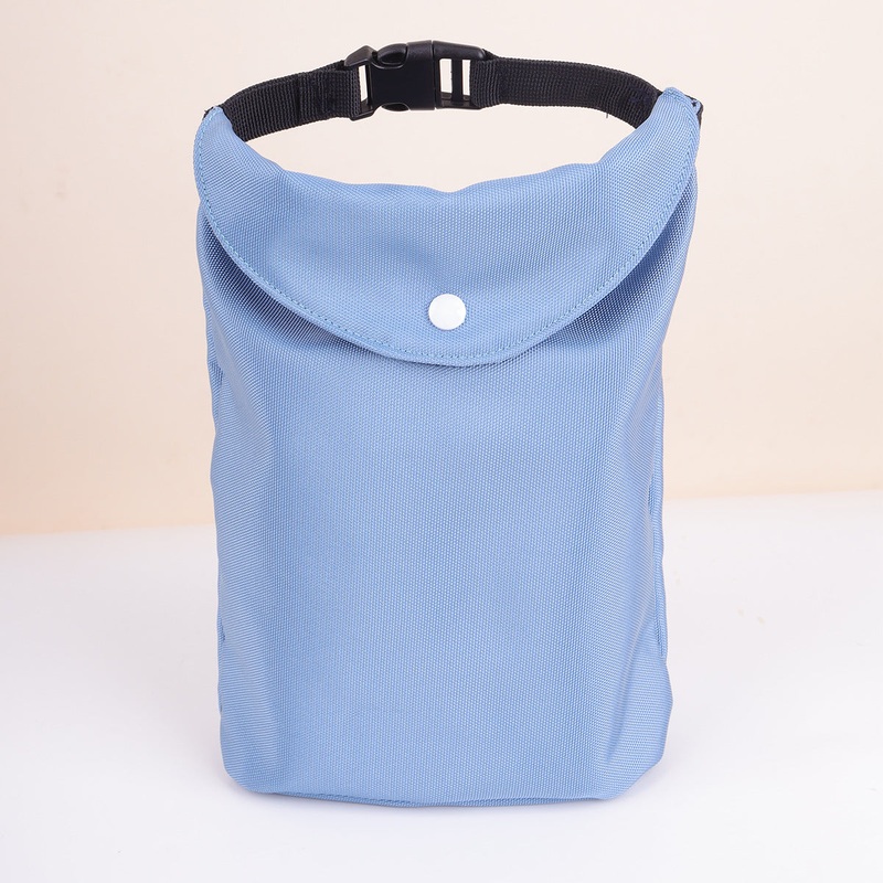 2-pcs Blue Portable Pet Food Storage Bag – Roll Top Treat Pouch for Travel & Walks