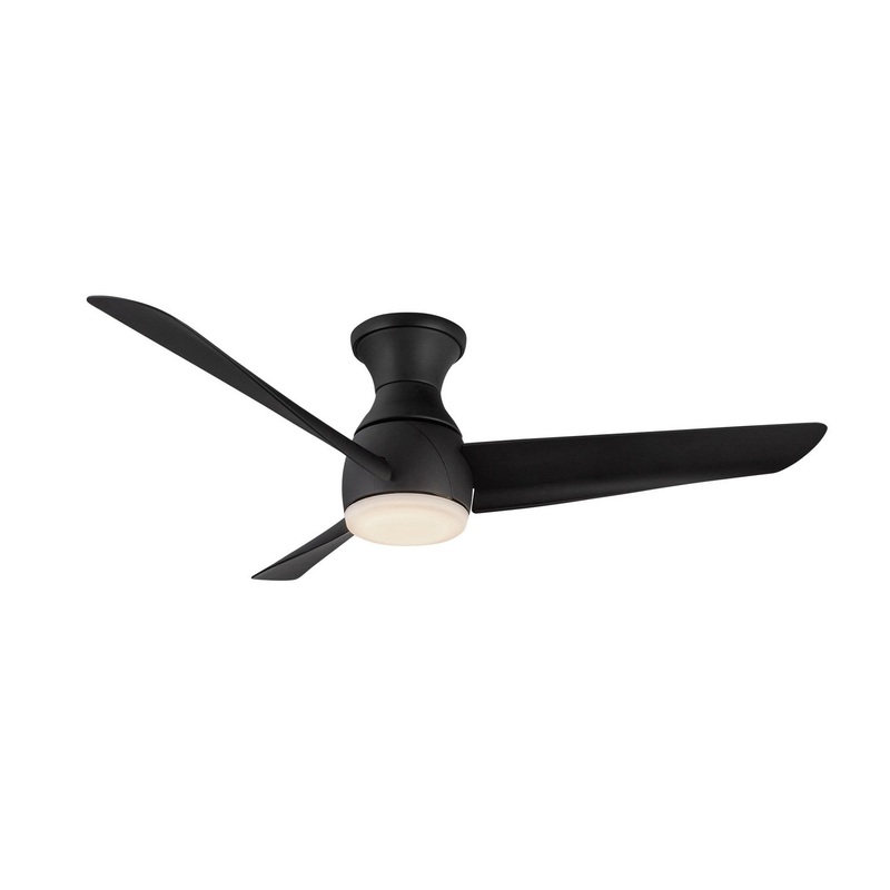 54″Hugger Fan from the Thalia Collection in Matte Black Finish by Kuzco Lighting