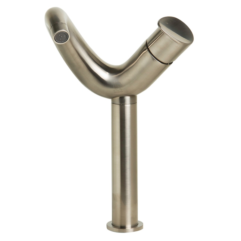 ALFI brand AB1570-BN Tall Wave Brushed Nickel Single Lever Bathroom Faucet