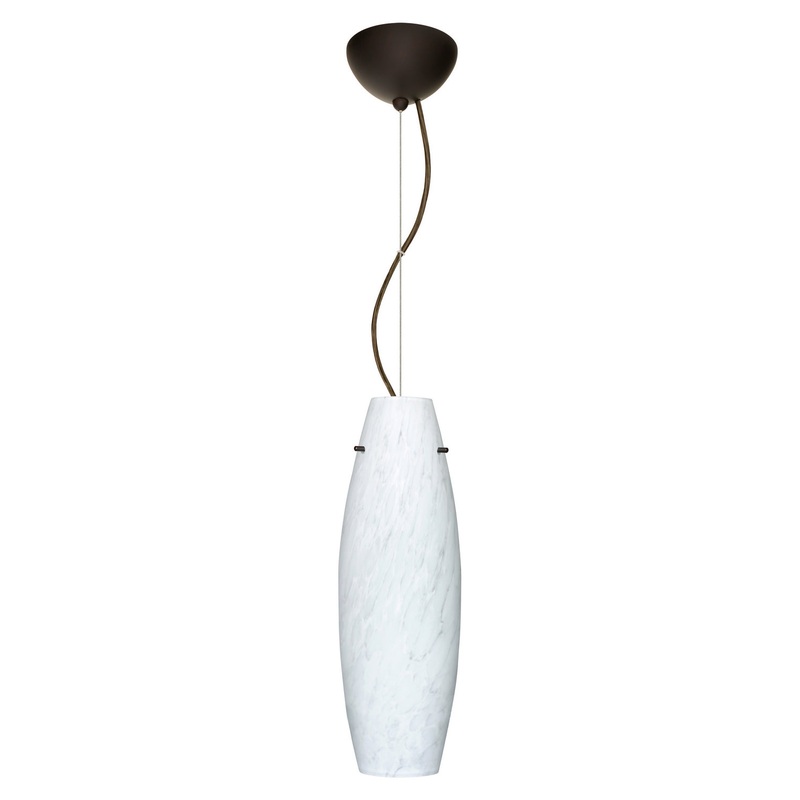 Besa 1KX-412719-LED-BR Tara One Light Pendant Bronze
