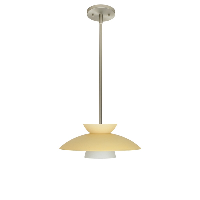 Besa 1TT-451397-LED-SN Trilo One Light Pendant Satin Nickel