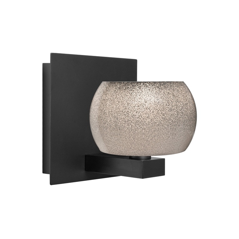 Besa 1WF-KENOSM-BK Besa Keno Vanity One Light Wall Sconce Black