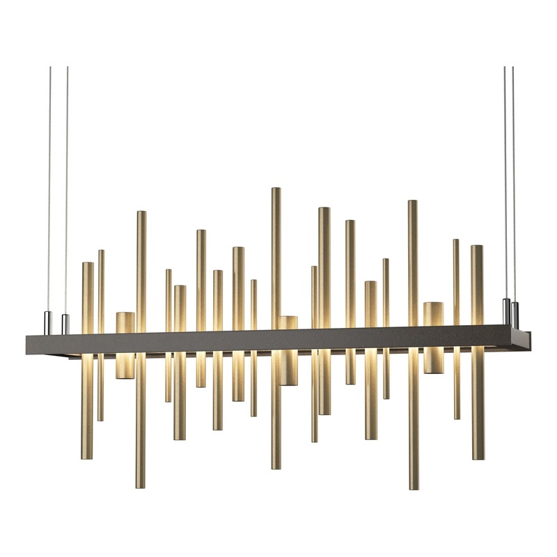 Cityscape LED Pendant Dark Smoke Soft Gold