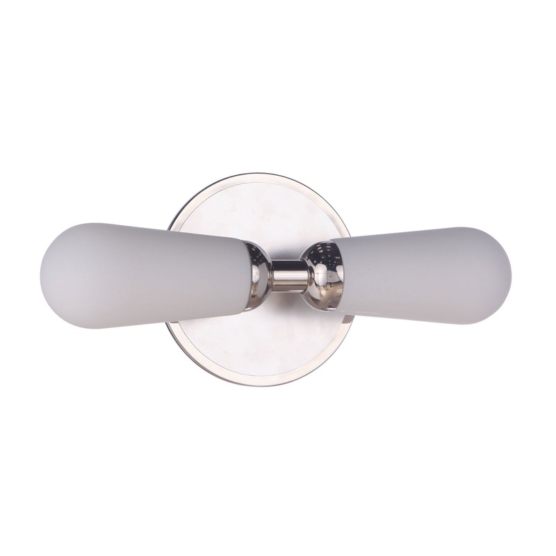Craftmade 13116BNKPLN2 Riggs Two Light Vanity Brushed Polished Nickel / Polished Nickel